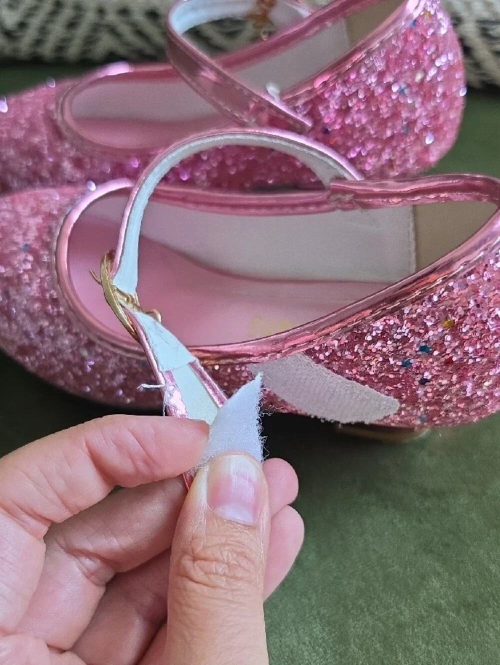 Girls Pink Glitter Mary Jane Dress Shoes
